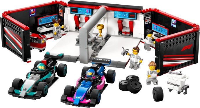 LEGO 60444 F1 Garage & Mercedes-AMG & Alpine Cars