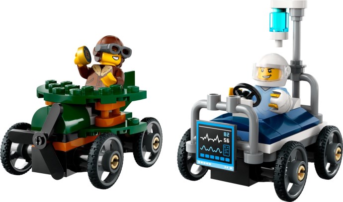 LEGO 60459 Airplane vs. Hospital Bed Race Car Pack