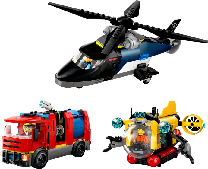 LEGO 60462 Helicopter, Fire Truck & Submarine Remix